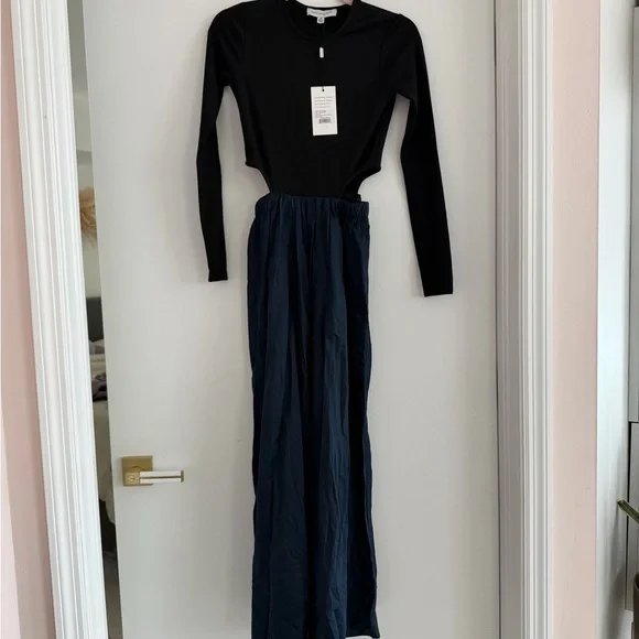 Something Navy Dark Blue Maxi Skirt - Picture 3 of 5